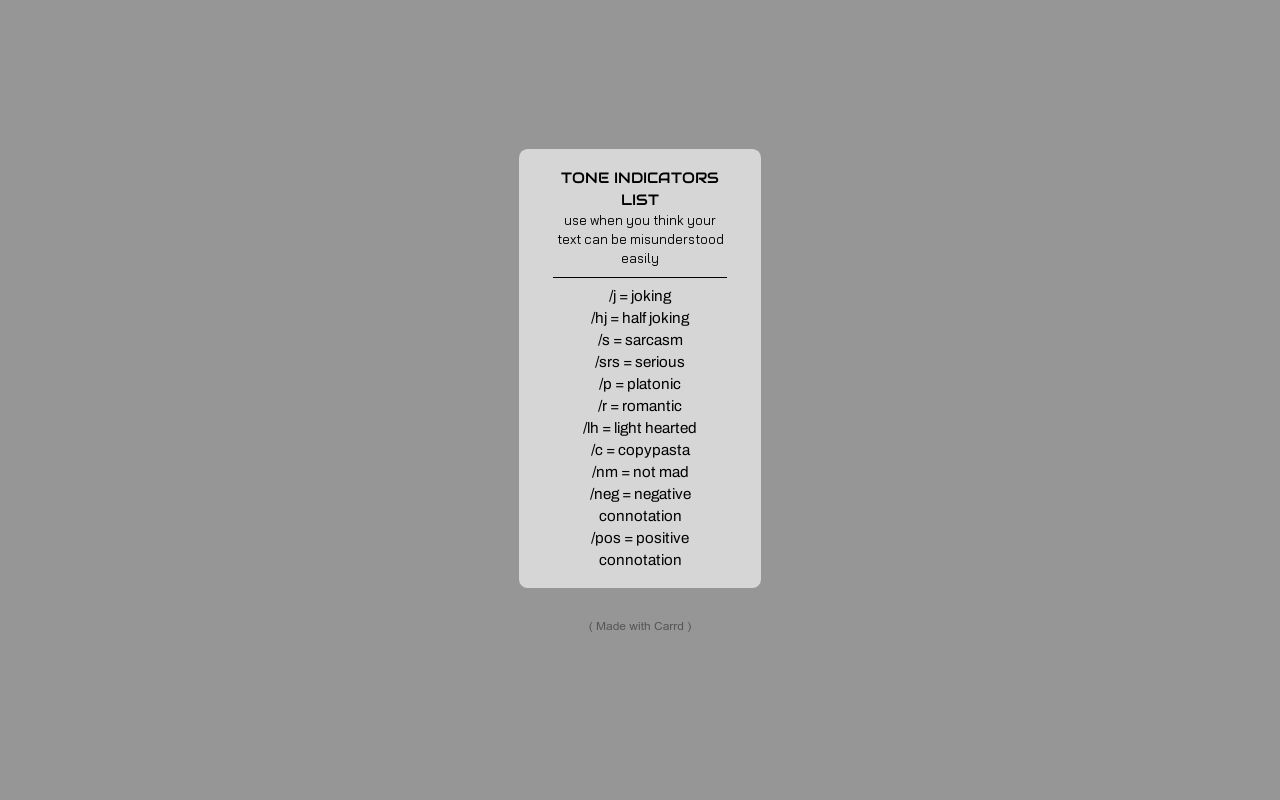 tone tags